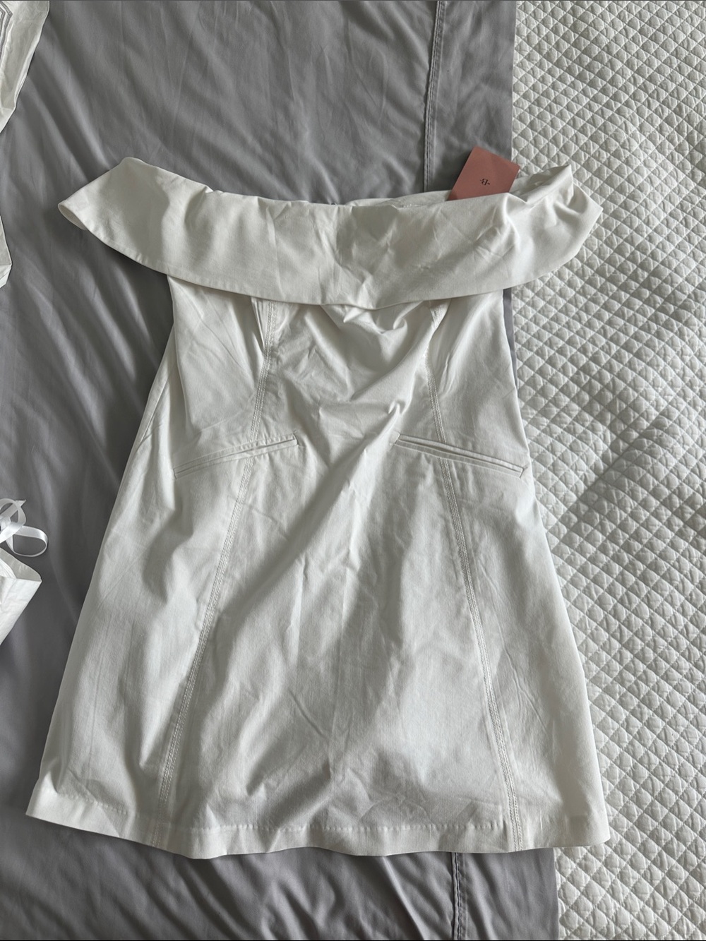 Anthropology Off-Shoulder White Women’s Dress